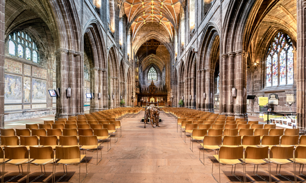 Howe 40/4 chairs  transform nave of historic cathedral